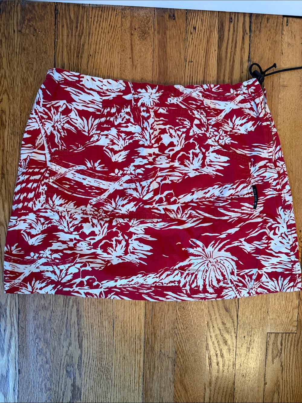 Billy Blues Red and White Tropical Print Skirt
